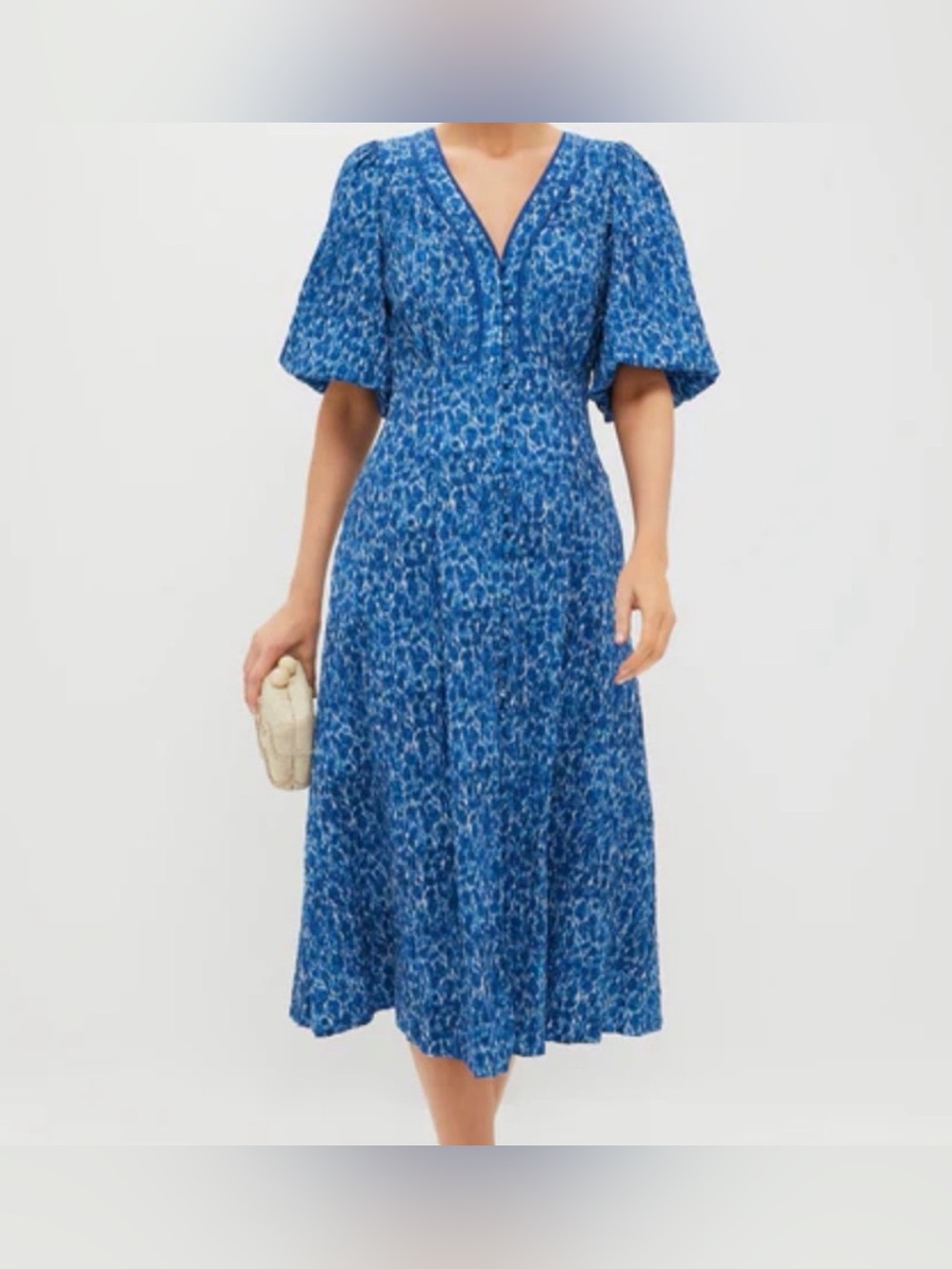 Tuckernuck Dana Dress in Blue Moire Floral